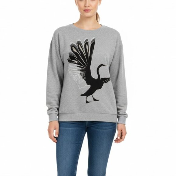 Vero Moda Grey Graphic Sweater - Picture 1 of 5